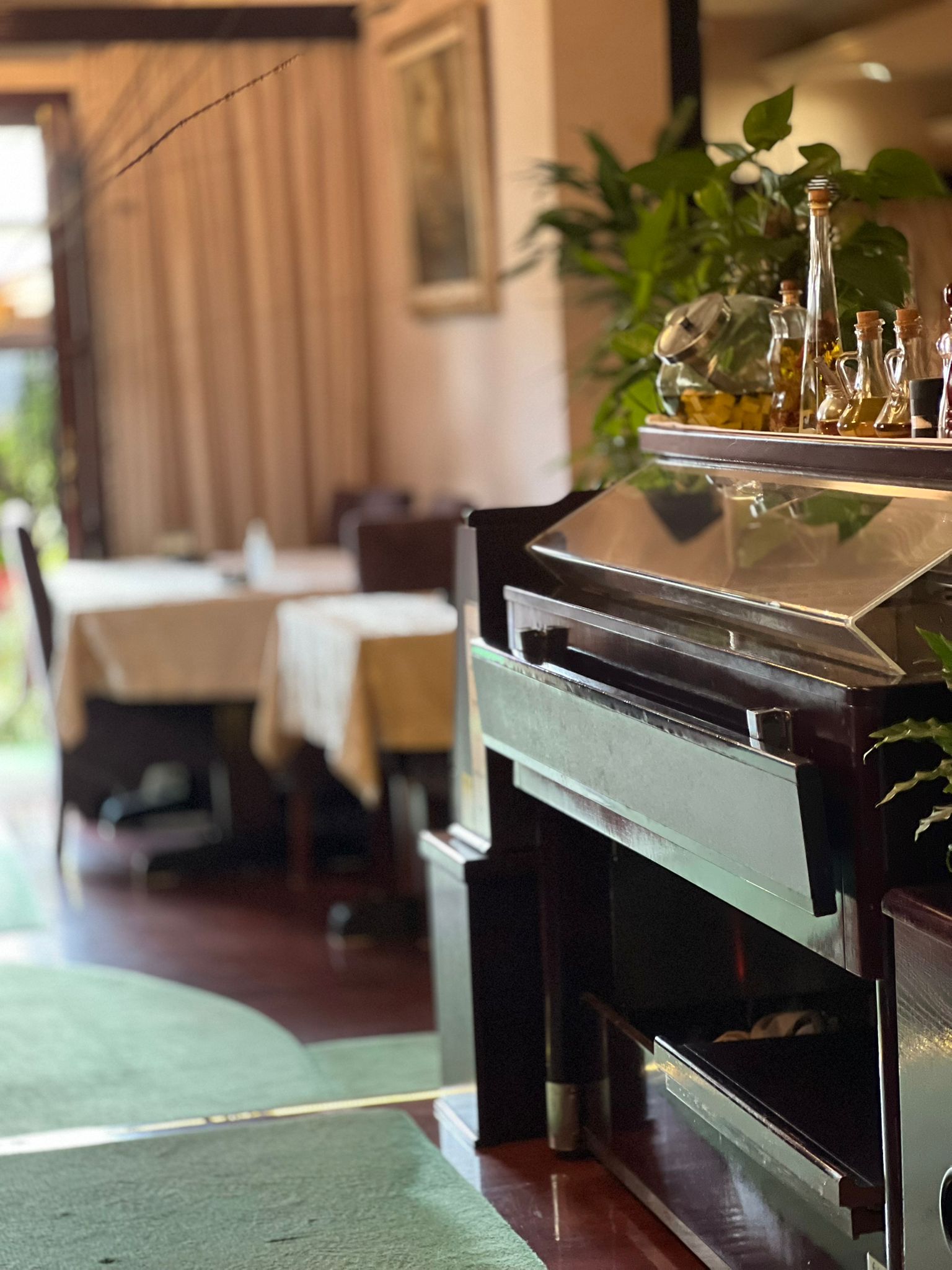 Detalj enterijera sa dekoracijom i travama